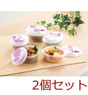 マリ クレール ローズブルーミング 電子レンジ容器4pcMC 668 ×2セット 送料無料-1