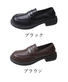 ローファー レディース PU ローヒール 送料無料 即日発送-1