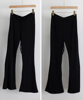 フレアスキニーパンツウエストカットアウト 送料無料 即日発送-8