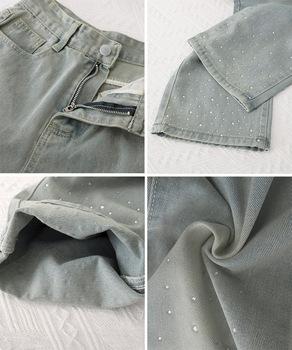 ラインストーン デニムパンツ レディース 送料無料 即日発送-9