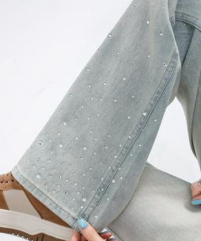 ラインストーン デニムパンツ レディース 送料無料 即日発送-5