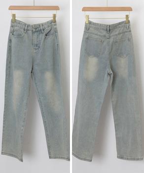 ラインストーン デニムパンツ レディース 送料無料 即日発送-8