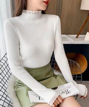 ニットトップス プチハイネックニットソー 送料無料 即日発送-5