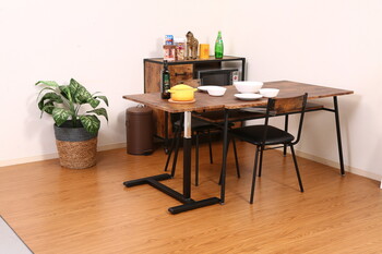 ガス昇降テーブル 隠しキャスター付 ナビア 送料無料-4