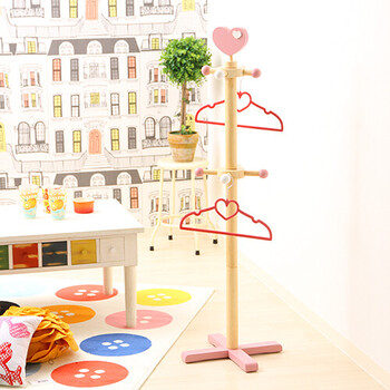 キッズポールハンガー ハート 送料無料-5