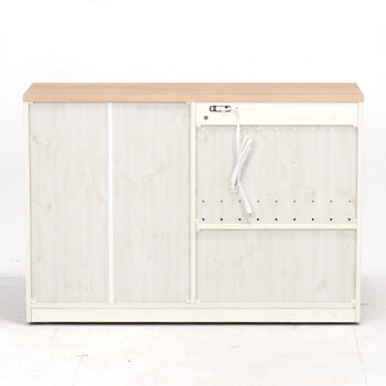 キッチンカウンター ナチュラル×ホワイト 幅120cm 送料無料-4