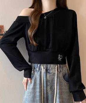 オフショルスウェット 肩見せ トレーナー 送料無料 即日発送-2