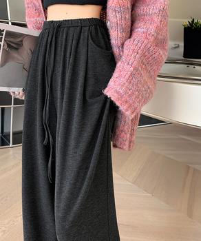 薄手スウェットパンツ ワイドパンツ 送料無料 即日発送-2