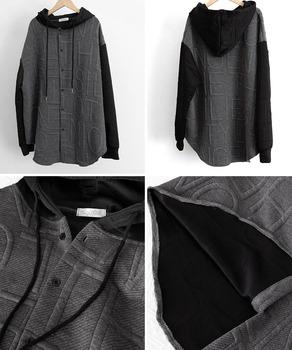 エンボスロゴパーカー 前開きパーカー 送料無料 即日発送-9