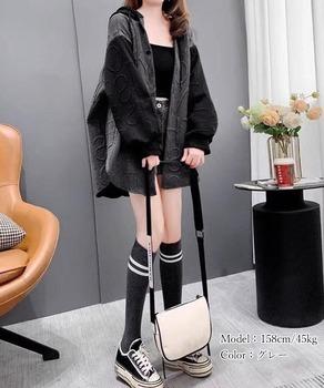 エンボスロゴパーカー 前開きパーカー 送料無料 即日発送-3