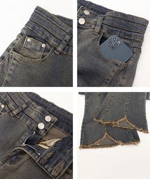 フレアデニムパンツ ハイウエストジーンズ 送料無料 即日発送-9