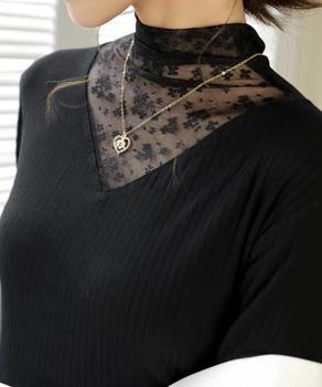 レースカットソー切り替えインナートップス SK22115948-7177 送料無料 即日発送-2