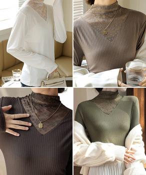 レースカットソー切り替えインナートップス SK22115948-7177 送料無料 即日発送-6