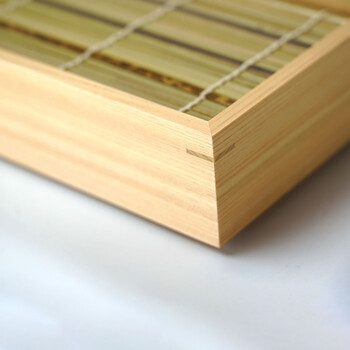 和食器 ひのき 長角 ざる 竹ス付 蕎麦器 送料無料-3