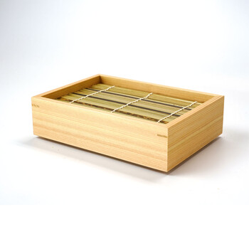 和食器 ひのき 長角 ざる 竹ス付 蕎麦器 送料無料-4