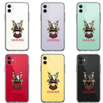 iPhone11 ケース クリア サムライ apple前立 スマホケース 側面ソフト 背面ハード ハイブリッド  送料無料-1