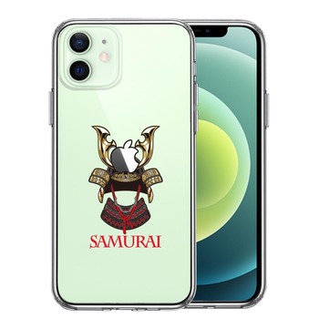 iPhone12 ケース クリア サムライ apple前立 スマホケース 側面ソフト 背面ハード ハイブリッド  送料無料-0