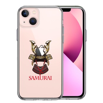 iPhone13 ケース クリア サムライ apple前立 スマホケース 側面ソフト 背面ハード ハイブリッド  送料無料-0