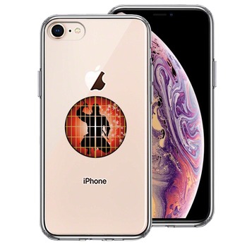 iPhone8 ケース クリア 忍者 障子の影に スマホケース 側面ソフト 背面ハード ハイブリッド  送料無料-0
