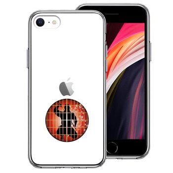iPhoneSE(第3 第2世代) 側面ソフト 背面ハード ハイブリッド クリアケース 忍者 障子の影に スマホケース 側面ソフト 背面ハード ハイブリッド  送料無料-0