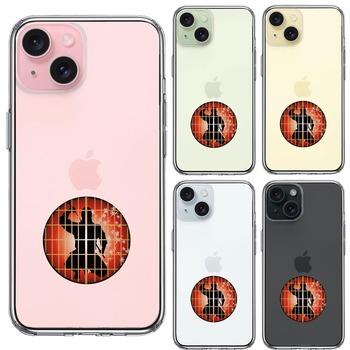 iPhone15Plus ケース クリア 忍者 障子の影に スマホケース 側面ソフト 背面ハード ハイブリッド  送料無料-1