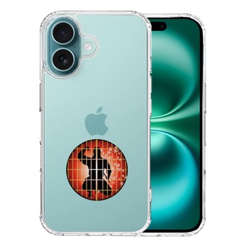iPhone16 ケース クリア 忍者 障子の影に スマホケース 側面ソフト 背面ハード ハイブリッド  送料無料-0