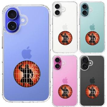 iPhone16 ケース クリア 忍者 障子の影に スマホケース 側面ソフト 背面ハード ハイブリッド  送料無料-1