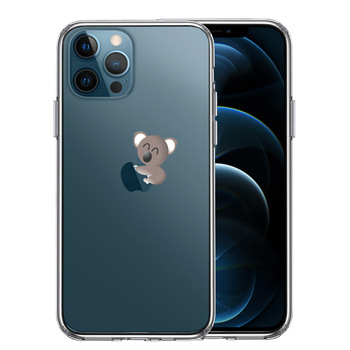iPhone12Pro ケース クリア コアラ りんご アップル apple スマホケース 側面ソフト 背面ハード ハイブリッド  送料無料-0