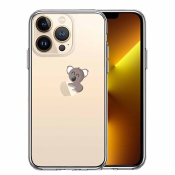 iPhone13Pro ケース クリア コアラ りんご アップル apple スマホケース 側面ソフト 背面ハード ハイブリッド  送料無料-0