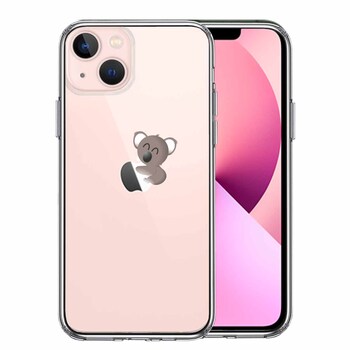 iPhone13 ケース クリア コアラ りんご アップル apple スマホケース 側面ソフト 背面ハード ハイブリッド  送料無料-0