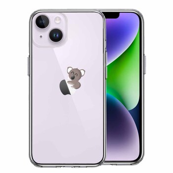 iPhone14 ケース クリア コアラ りんご アップル apple スマホケース 側面ソフト 背面ハード ハイブリッド  送料無料-0