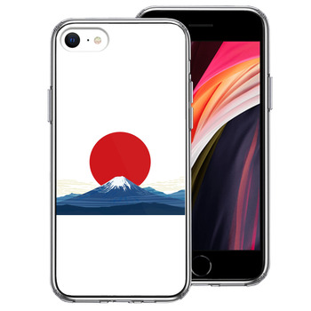iPhoneSE(第3 第2世代) 側面ソフト 背面ハード ハイブリッド クリアケース 日本 日ノ丸 富士 旭日 風景 スマホケース 側面ソフト 背面ハード ハイブリッド  送料無料-0