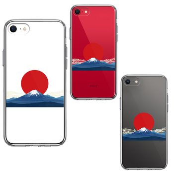 iPhoneSE(第3 第2世代) 側面ソフト 背面ハード ハイブリッド クリアケース 日本 日ノ丸 富士 旭日 風景 スマホケース 側面ソフト 背面ハード ハイブリッド  送料無料-1