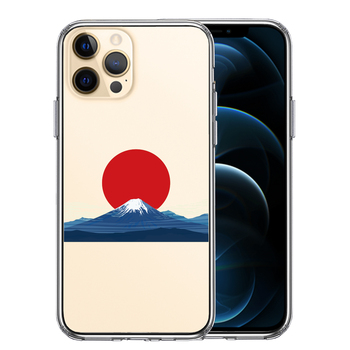 iPhone12Pro ケース クリア 日本 日ノ丸 富士 旭日 風景 スマホケース 側面ソフト 背面ハード ハイブリッド  送料無料-0