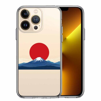 iPhone13Pro ケース クリア 日本 日ノ丸 富士 旭日 風景 スマホケース 側面ソフト 背面ハード ハイブリッド  送料無料-0