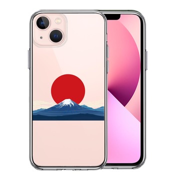 iPhone13 ケース クリア 日本 日ノ丸 富士 旭日 風景 スマホケース 側面ソフト 背面ハード ハイブリッド  送料無料-0