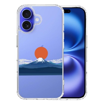 iPhone16 ケース クリア 日本 日ノ丸 富士 旭日 風景 スマホケース 側面ソフト 背面ハード ハイブリッド  送料無料-0