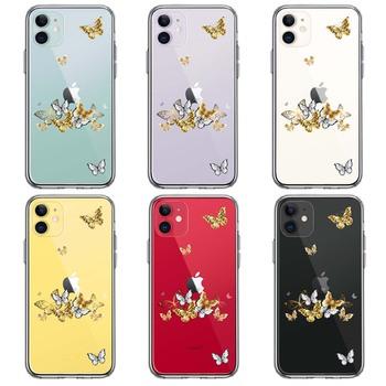 iPhone11 ケース クリア 蝶々 ちょうちょう バタフライ スマホケース 側面ソフト 背面ハード ハイブリッド  送料無料-1
