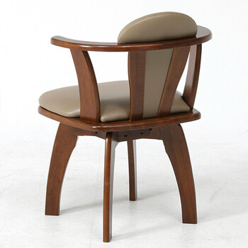 ダイニング 肘付き回転チェアー #6270 4A ブラウン 送料無料-3