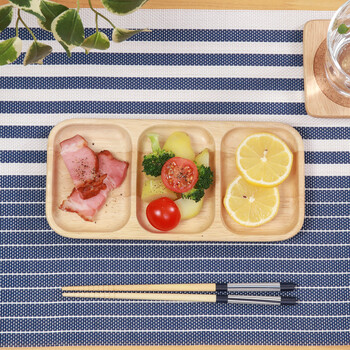 木製レクタングルトレー 仕切り付き ボヌール 6個セット 送料無料-8