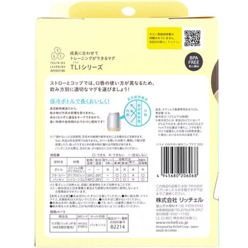 リッチェル トライ のみやすい保冷コップマグ 300 ベージュ 送料無料-1
