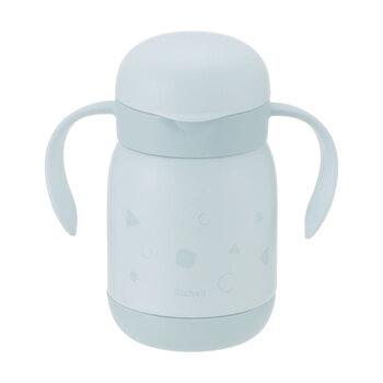 リッチェル トライ もれない保冷ストローマグ 300 ライトグレー 送料無料-4