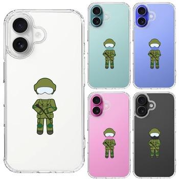 iPhone16 ケース クリア お仕事 職業 自衛官 陸上自衛隊 スマホケース 側面ソフト 背面ハード ハイブリッド  送料無料-1