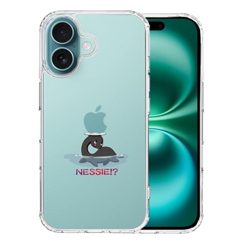 iPhone16 ケース クリア UMA ネッシー クッシー イッシー ？ スマホケース 側面ソフト 背面ハード ハイブリッド  送料無料-0