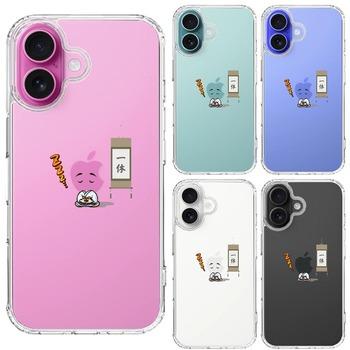 iPhone16 ケース クリア 一休さん 爆睡 スマホケース 側面ソフト 背面ハード ハイブリッド  送料無料-1