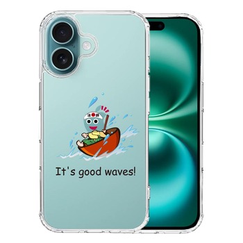 iPhone16 ケース クリア 一寸法師 波乗り スマホケース 側面ソフト 背面ハード ハイブリッド  送料無料-0