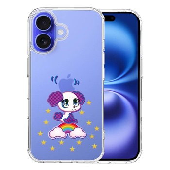 iPhone16 ケース クリア ポップ な プードル ぷうちゃん スマホケース 側面ソフト 背面ハード ハイブリッド UA22149652-8228 送料無料-0
