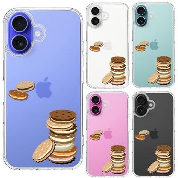 iPhone16 ケース クリア ビスケット スマホケース 側面ソフト 背面ハード ハイブリッド  送料無料-1