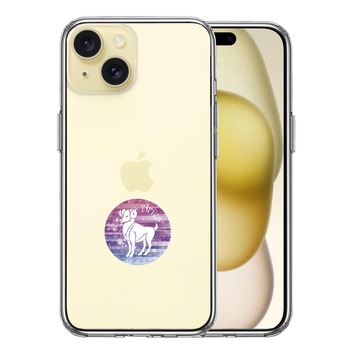 iPhone15 ケース クリア 星座 おひつじ座 牡羊座 Aries スマホケース 側面ソフト 背面ハード ハイブリッド  送料無料-0