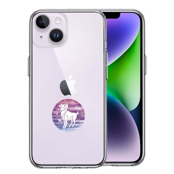 iPhone14 ケース クリア 星座 おひつじ座 牡羊座 Aries スマホケース 側面ソフト 背面ハード ハイブリッド  送料無料-0